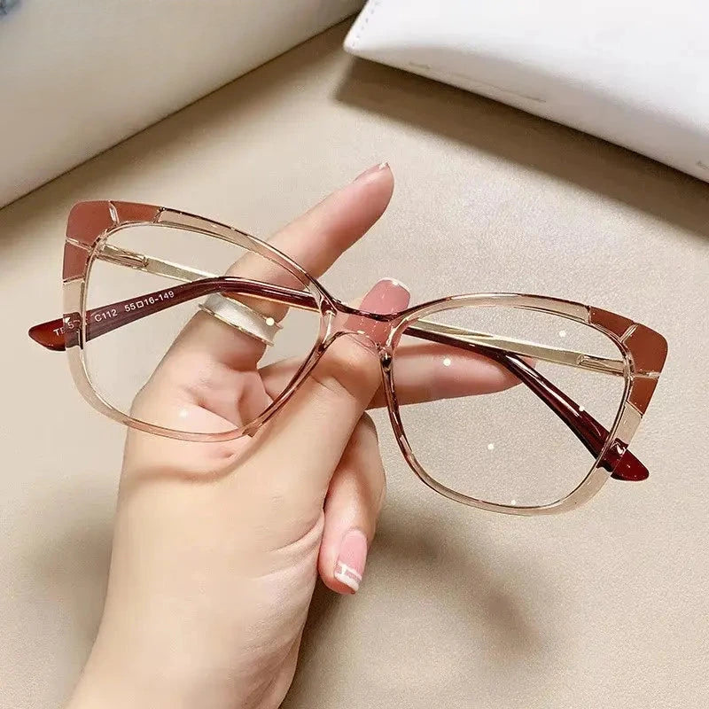Women's Cat Eye Full Rim TR90 Prescription Glasses 75721 — view 7 | Rx Spectacle