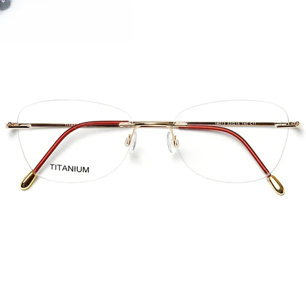 Unisex Oval Rimless Titanium Prescription Glasses 316013 — view 1 | Rx Spectacle