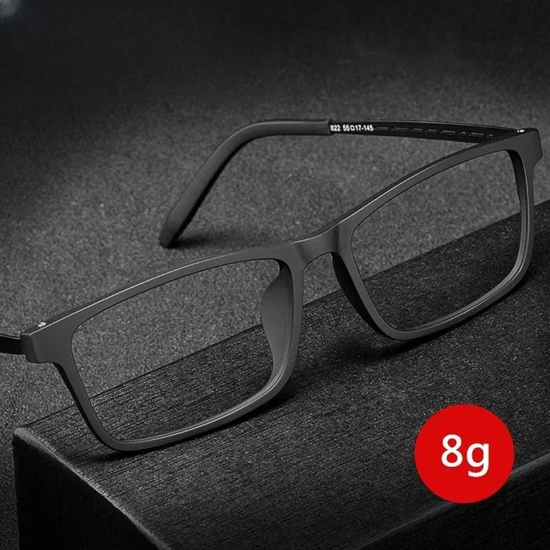 Men's Square Full Rim Titanium Prescription Glasses 8822t — view 1 | Rx Spectacle