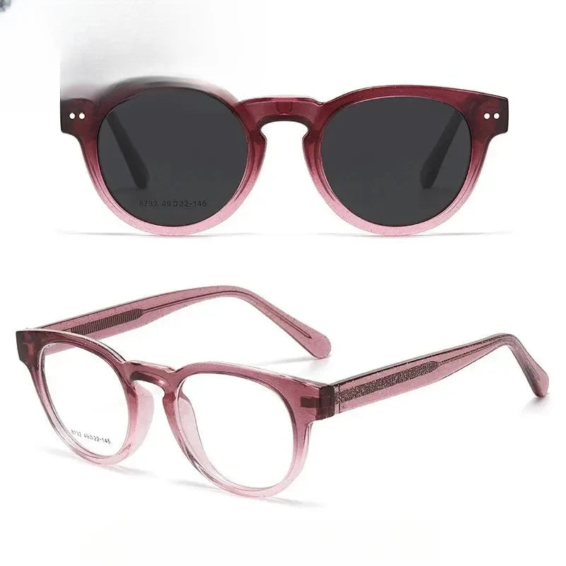 Women's Square Full Rim Acetate Clip-On Prescription Glasses 938732 — view 5 | Rx Spectacle