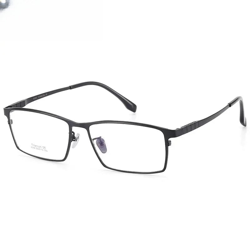 Men's Square Full Rim Titanium Prescription Glasses 2058 — view 1 | Rx Spectacle