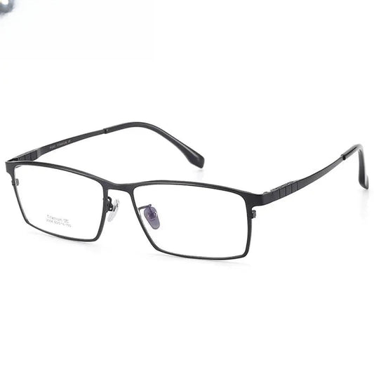 Men's Square Full Rim Titanium Prescription Glasses 2058 — view 1 | Rx Spectacle