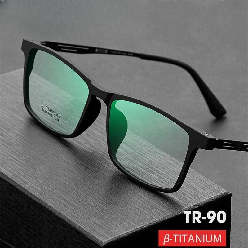 Unisex Full Rim Titanium Prescription Glasses Y8883 — view 1 | Rx Spectacle