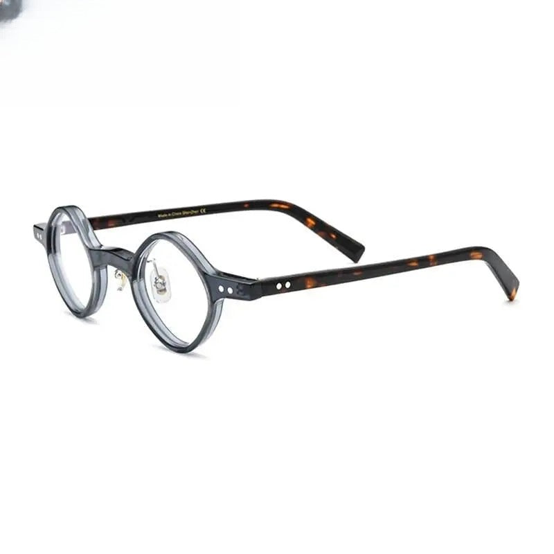 Unisex Round Full Rim Acetate Prescription Glasses Gxyj704 — view 7 | Rx Spectacle