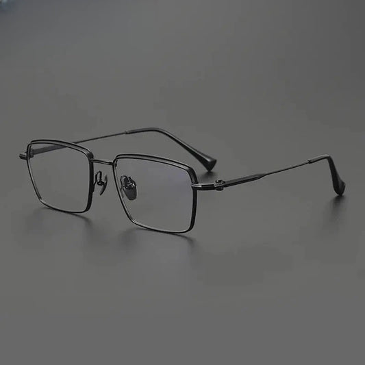 Unisex Square Full Rim Titanium Prescription Glasses Gxyj4006 — view 1 | Rx Spectacle