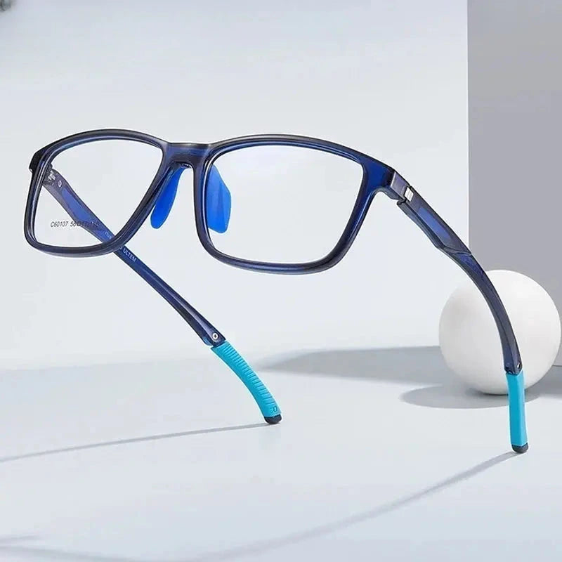 Unisex Square Full Rim Titanium Prescription Glasses 960107 — view 1 | Rx Spectacle