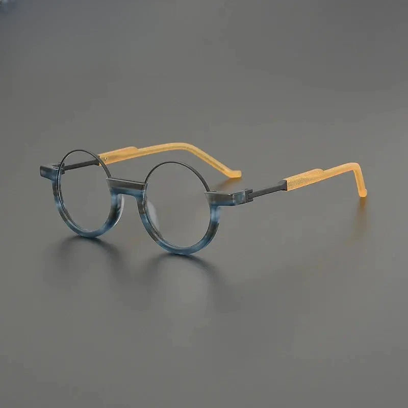 Unisex Round Full Rim Acetate Prescription Glasses G9366 — view 5 | Rx Spectacle