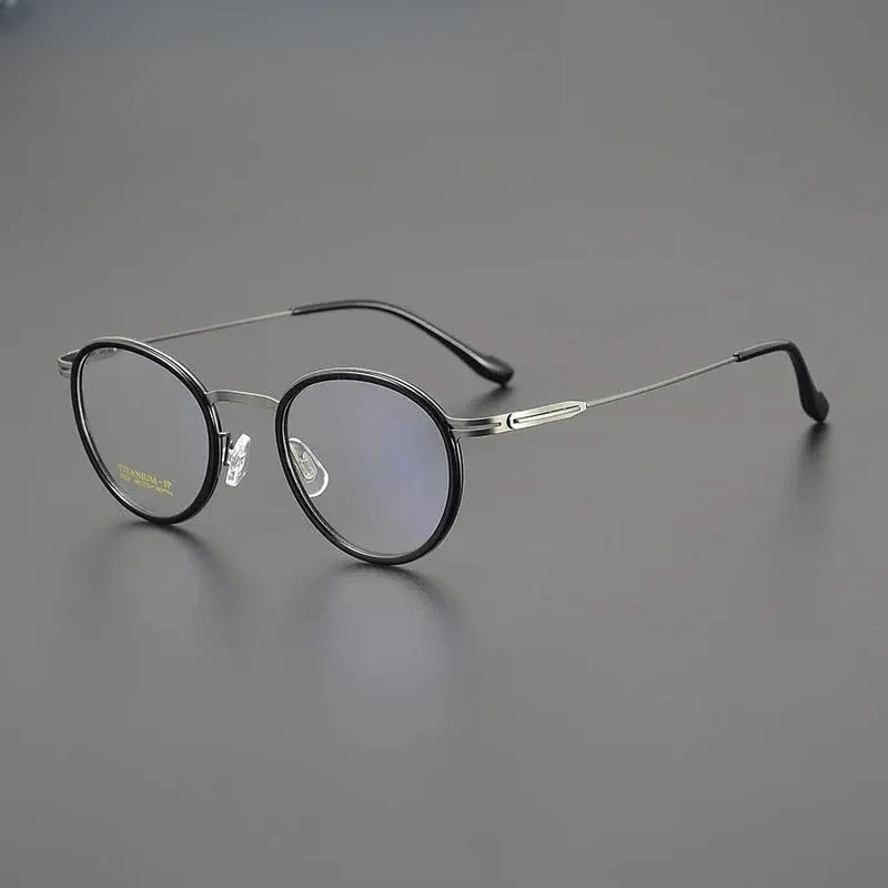 Women's Round Full Rim Titanium Prescription Glasses 99237 — view 4 | Rx Spectacle