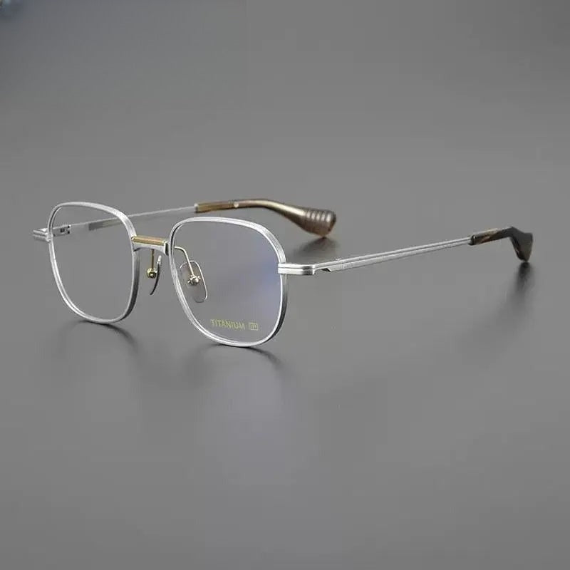Unisex Square Full Rim Titanium Prescription Glasses Gxyj1086 — view 7 | Rx Spectacle