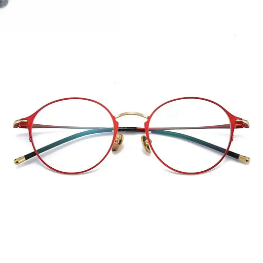 Women's Round Full Rim Titanium Prescription Glasses 316107 — view 1 | Rx Spectacle