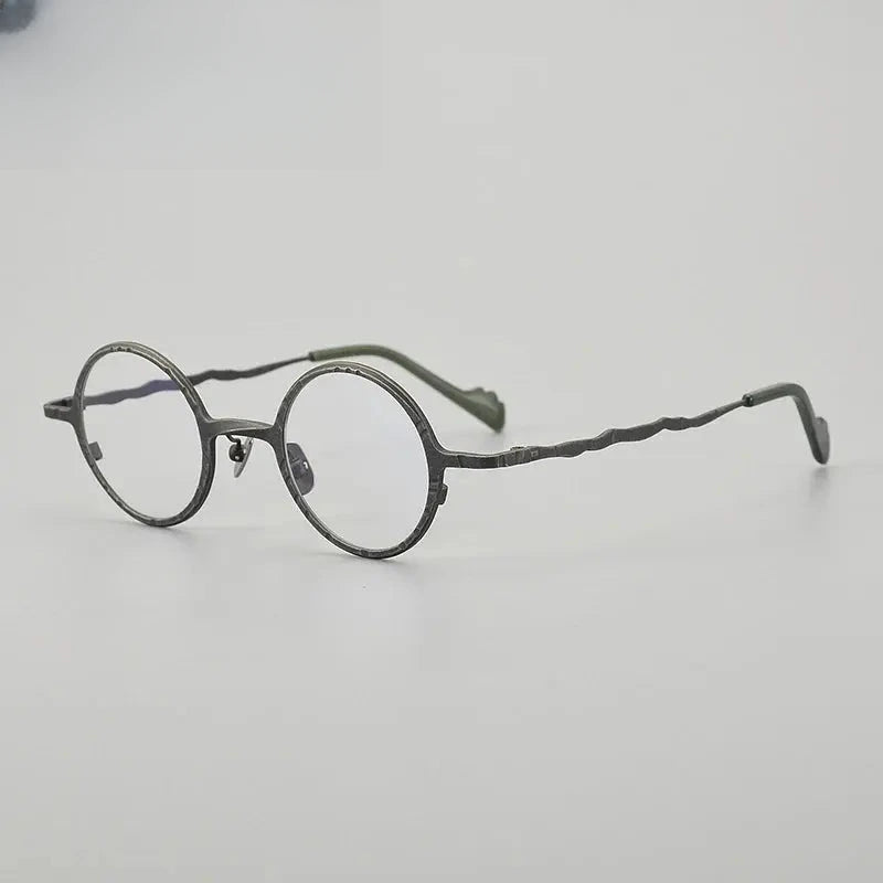 Women's Round Full Rim Titanium Prescription Glasses 296112 — view 4 | Rx Spectacle
