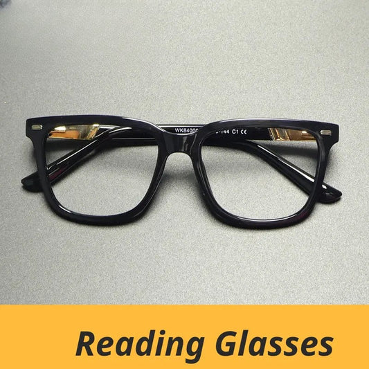 Unisex Square Full Rim Titanium Reading Glasses G84006 — view 1 | Rx Spectacle