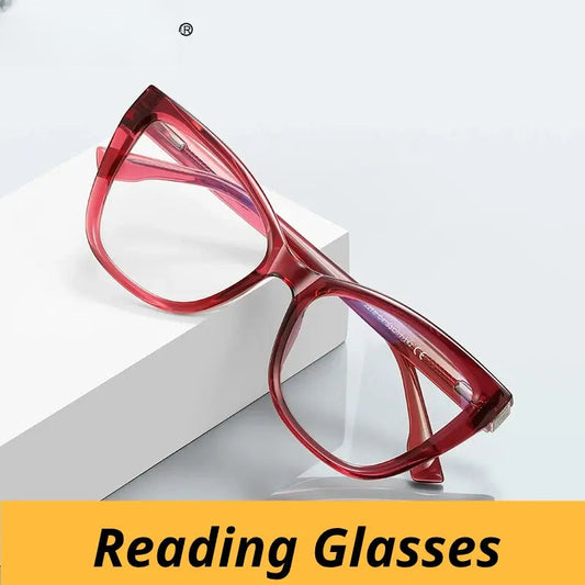 Women's Butterfly Full Rim Titanium Reading Glasses 512278 — view 1 | Rx Spectacle