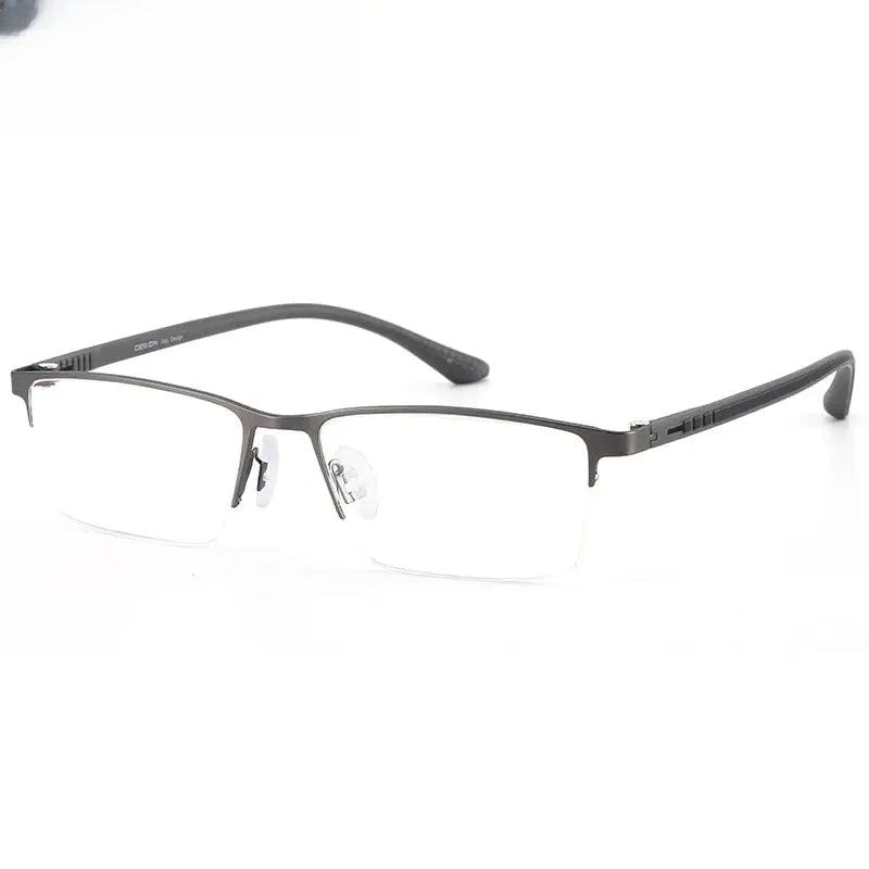 Men's Semi-Rimless Titanium Prescription Glasses 93874 — view 3 | Rx Spectacle