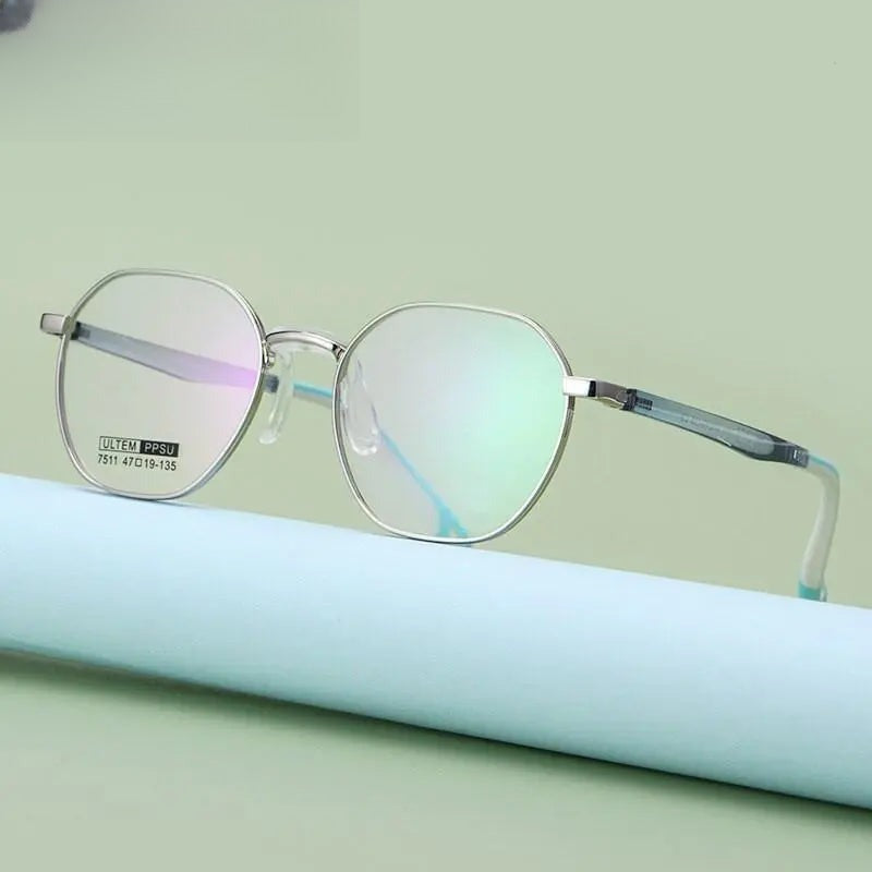 Unisex Full Rim Stainless Steel Prescription Glasses 7511 — view 3 | Rx Spectacle