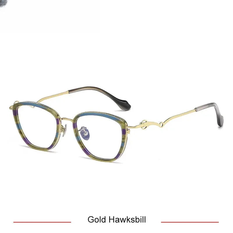 Unisex Polygon Full Rim Titanium Prescription Glasses 46089 — view 3 | Rx Spectacle