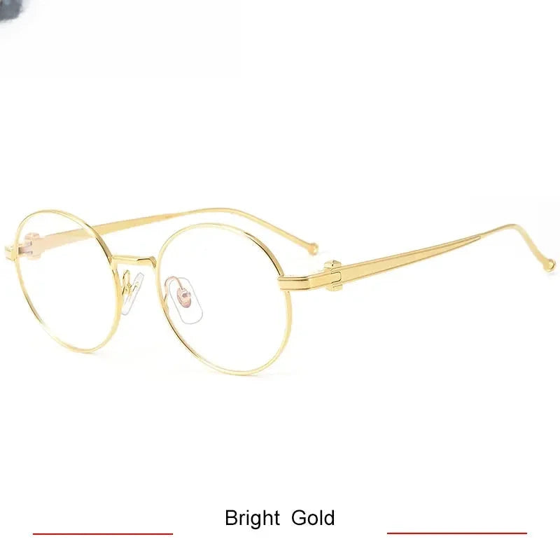 Women's Oval Full Rim Titanium Prescription Glasses 90293 — view 4 | Rx Spectacle