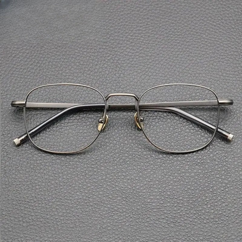 Unisex Square Full Rim Titanium Prescription Glasses Gxyj840 — view 1 | Rx Spectacle
