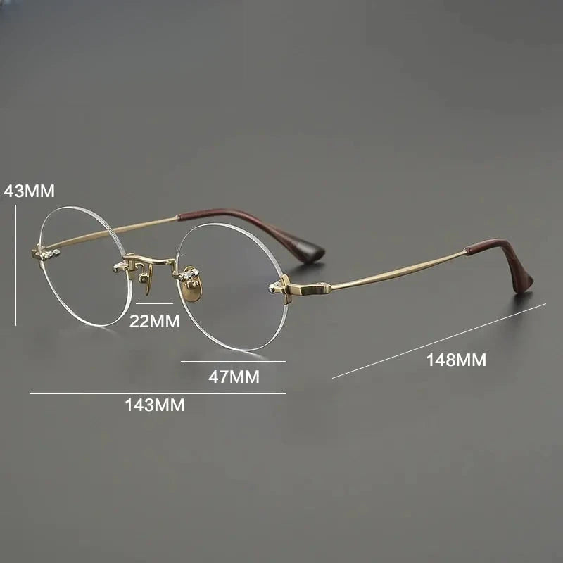 Unisex Polygon Rimless Titanium Prescription Glasses G41486 — view 2 | Rx Spectacle