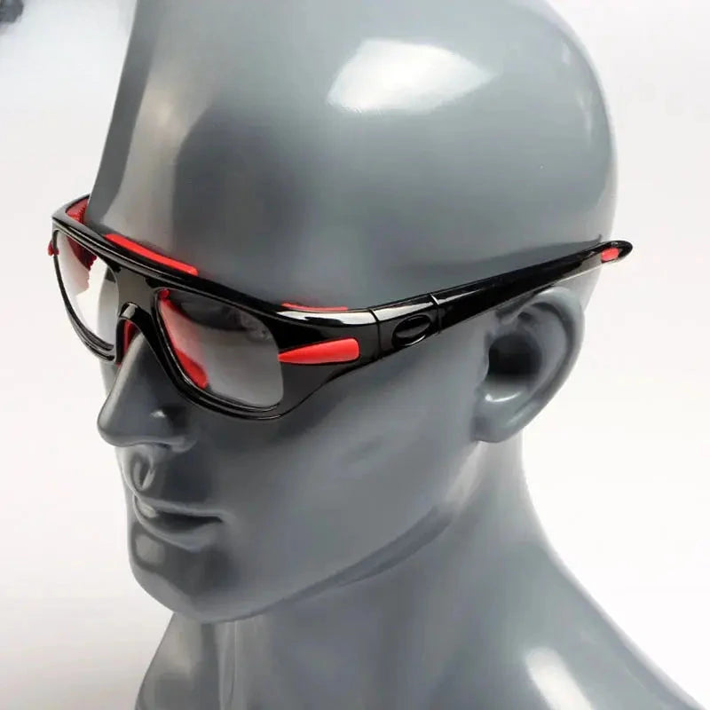 Unisex Square Full Rim Titanium Sports Glasses C036 — view 3 | Rx Spectacle