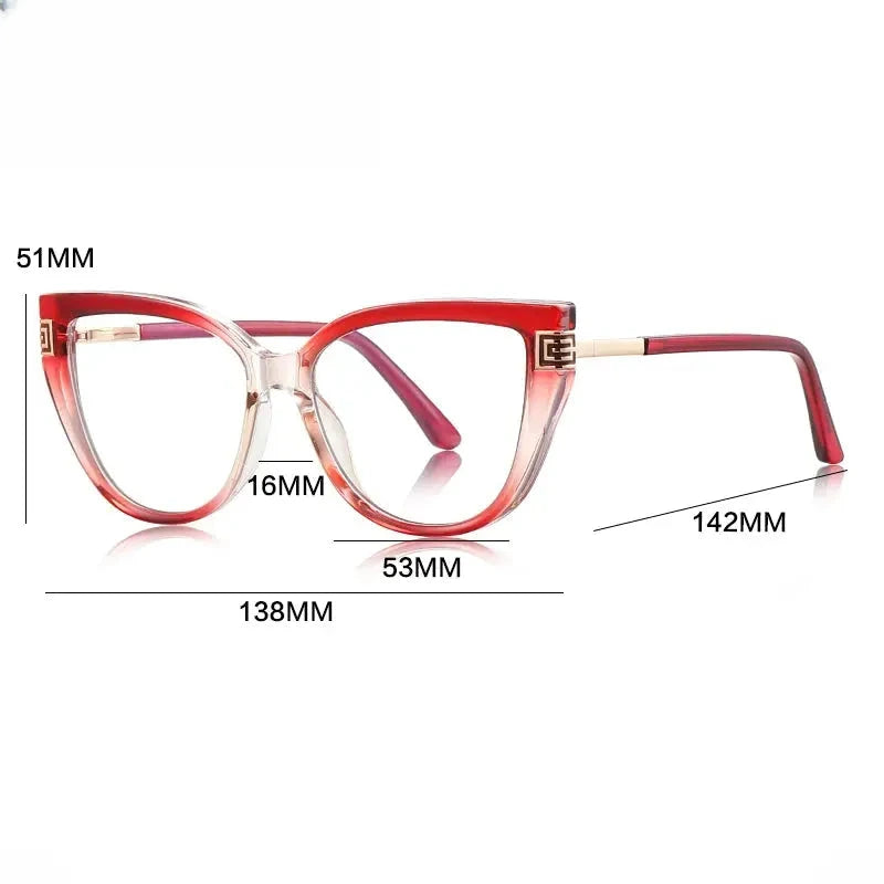 Women's Cat Eye Full Rim Titanium Reading Glasses Gx2259 — view 2 | Rx Spectacle