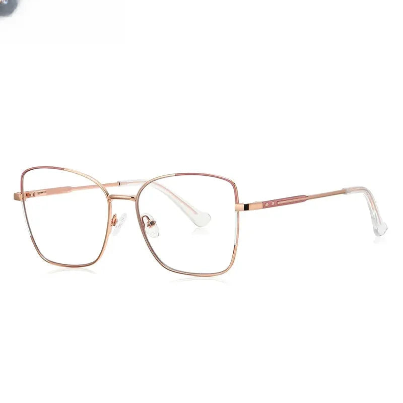 Women's Square Full Rim Alloy Reading Glasses 3062 — view 11 | Rx Spectacle