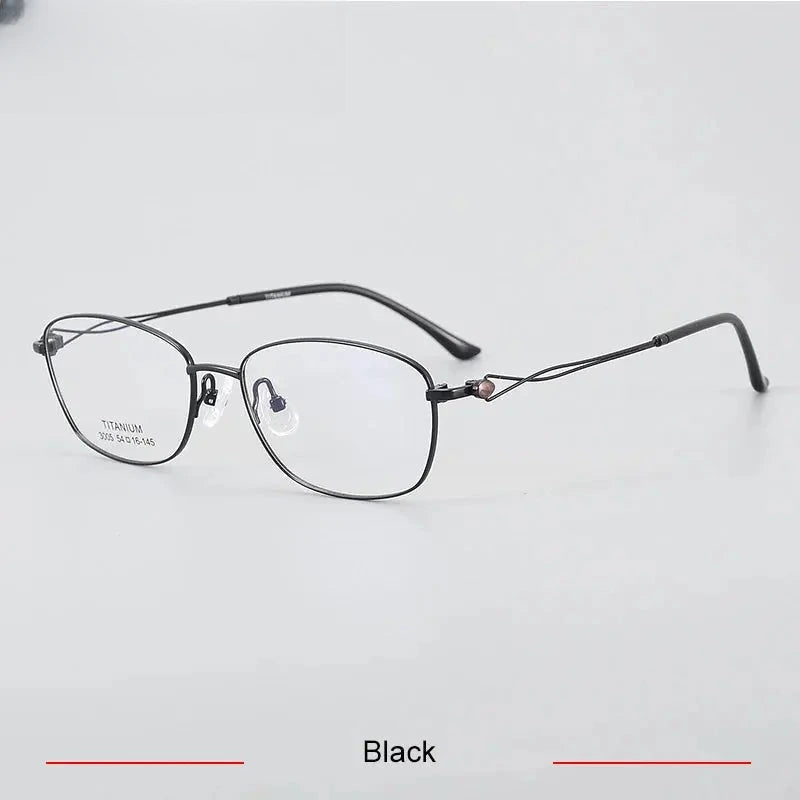 Unisex Oval Full Rim Titanium Prescription Glasses 33005 — view 4 | Rx Spectacle