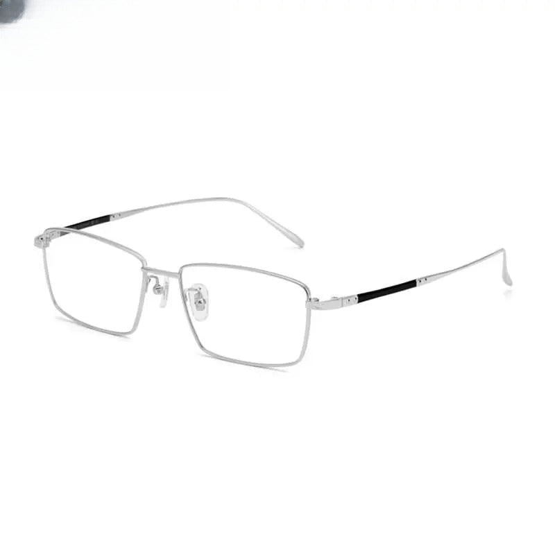 Men's Square Full Rim Titanium Prescription Glasses 1045 — view 7 | Rx Spectacle