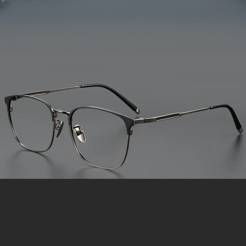 Unisex Square Full Rim Titanium Prescription Glasses 49976 — view 1 | Rx Spectacle