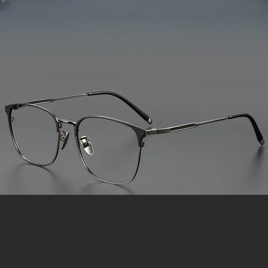 Unisex Square Full Rim Titanium Prescription Glasses 49976 — view 1 | Rx Spectacle