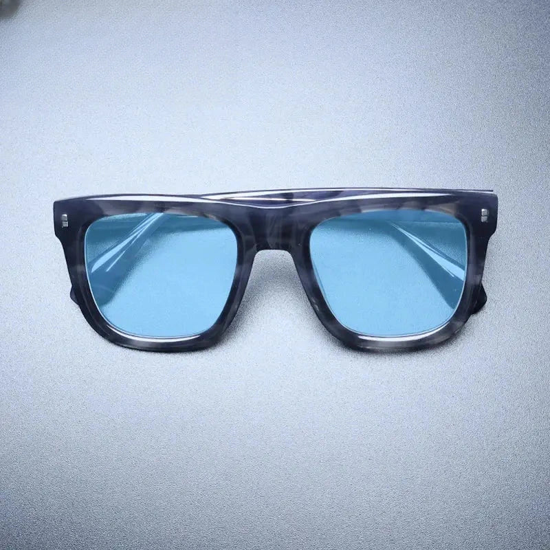 Unisex Square Full Rim Acetate Oversized Prescription Glasses M007 — view 9 | Rx Spectacle