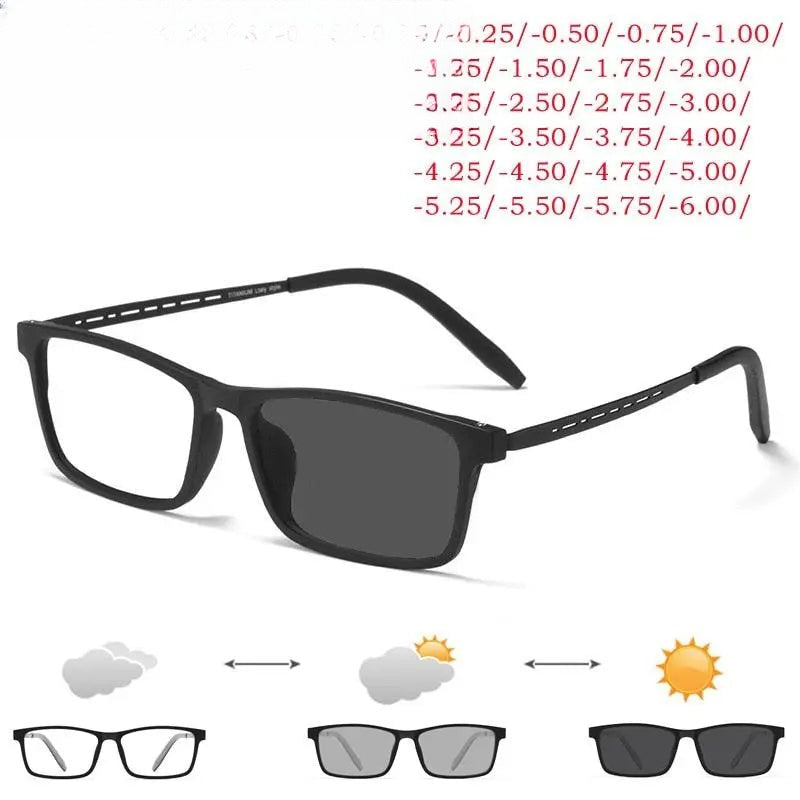 Men's Square Full Rim Titanium Reading Glasses Y8822 — view 1 | Rx Spectacle
