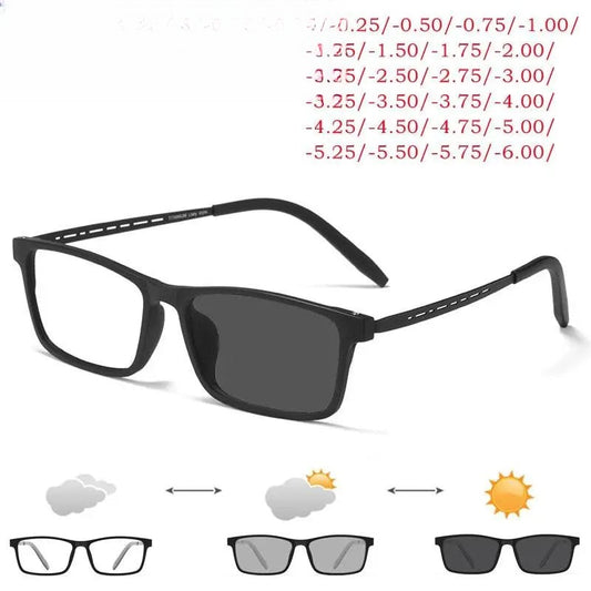 Men's Square Full Rim Titanium Reading Glasses Y8822 — view 1 | Rx Spectacle