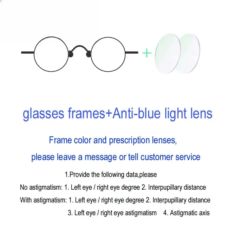 Unisex Round Full Rim Alloy Prescription Glasses 811441 — view 9 | Rx Spectacle