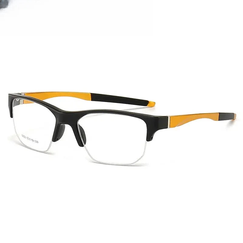 Unisex Square Semi-Rimless TR90 Prescription Glasses 615856 — view 12 | Rx Spectacle