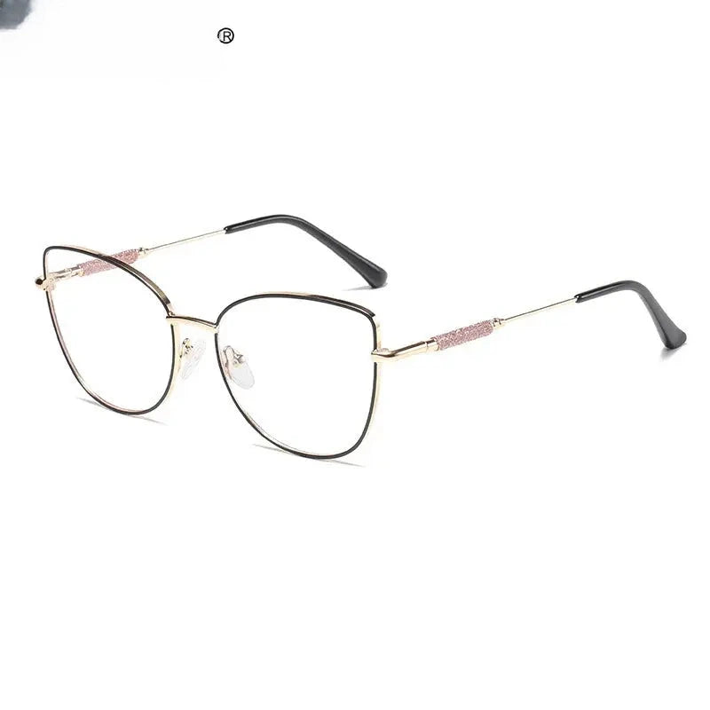 Women's Cat Eye Full Rim Alloy Reading Glasses 637140 — view 1 | Rx Spectacle
