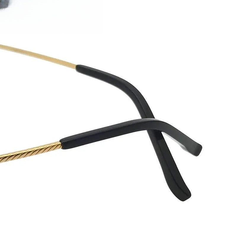 Unisex Square Rimless Titanium Prescription Glasses Kr8661 — view 8 | Rx Spectacle