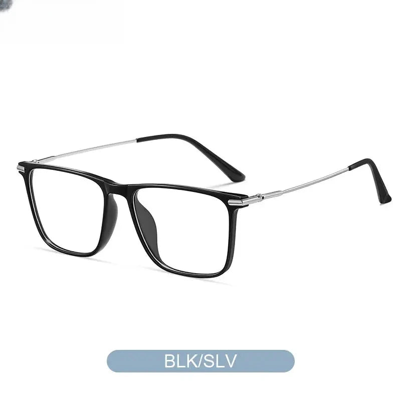 Women's Square Full Rim Titanium Reading Glasses 007 — view 10 | Rx Spectacle