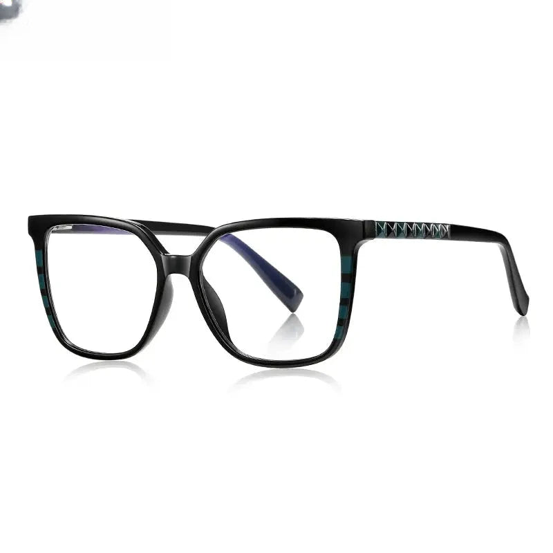 Women's Square Full Rim Alloy Reading Glasses 2132 — view 7 | Rx Spectacle