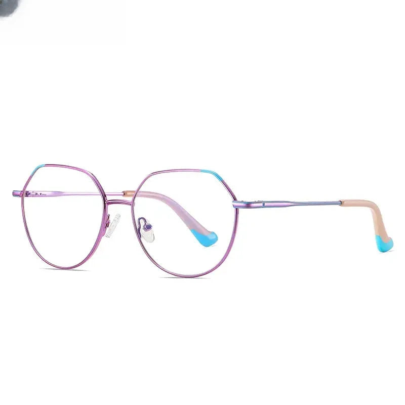 Women's Polygon Full Rim Stainless Steel Reading Glasses 3013 — view 6 | Rx Spectacle