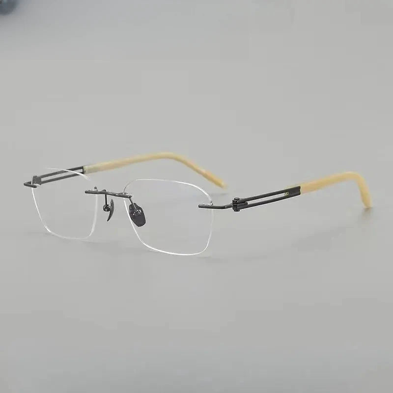 Men's Polygon Rimless Titanium Prescription Glasses 611005 — view 5 | Rx Spectacle