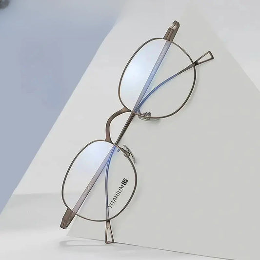 Unisex Oval Full Rim Titanium Prescription Glasses 88055 — view 1 | Rx Spectacle