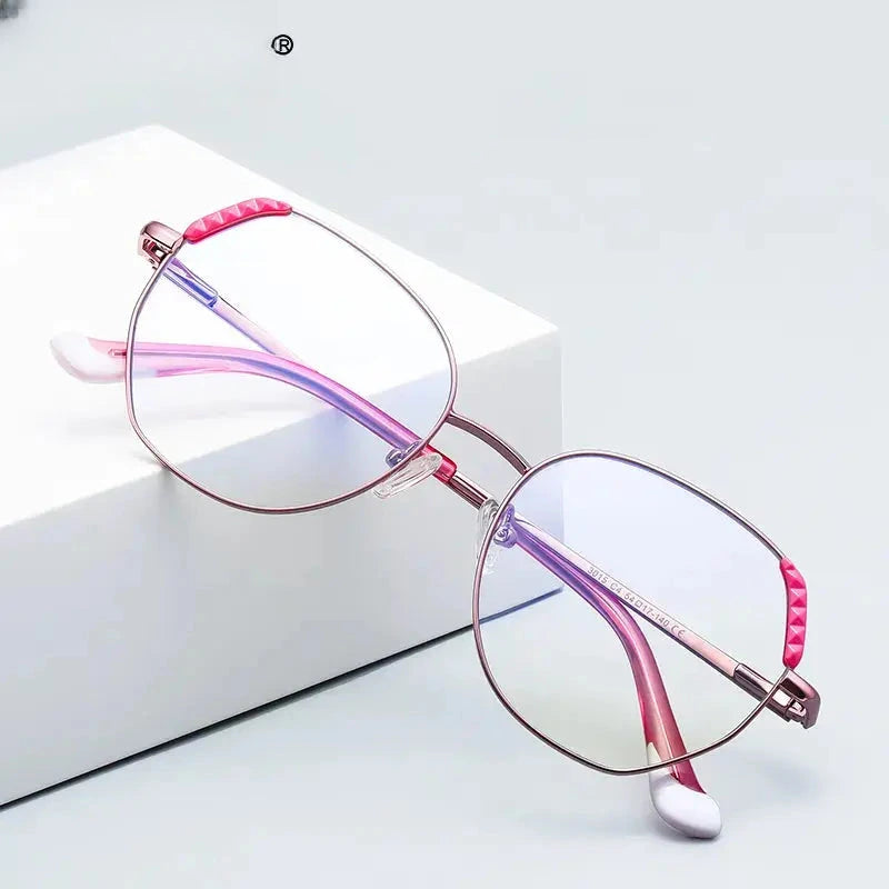 Unisex Polygon Full Rim Alloy Reading Glasses 3015 — view 1 | Rx Spectacle