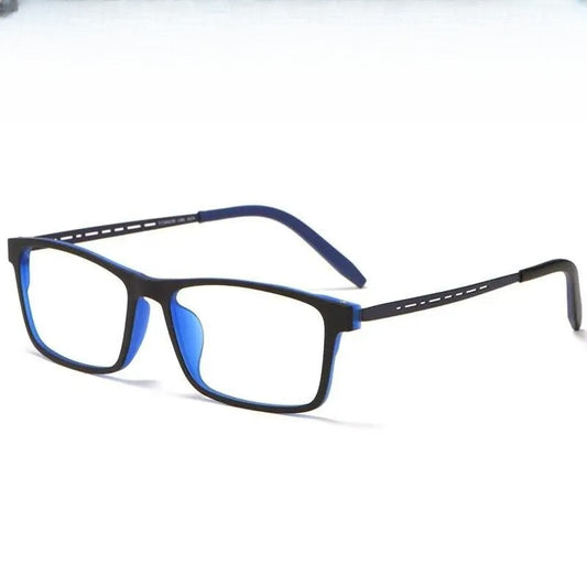 Men's Square Full Rim Titanium Prescription Glasses 8822t — view 1 | Rx Spectacle