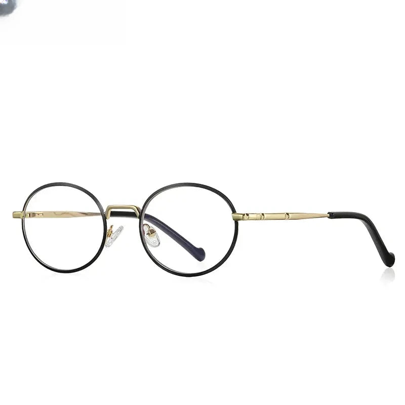 Women's Round Full Rim Stainless Steel Reading Glasses 3058 — view 8 | Rx Spectacle
