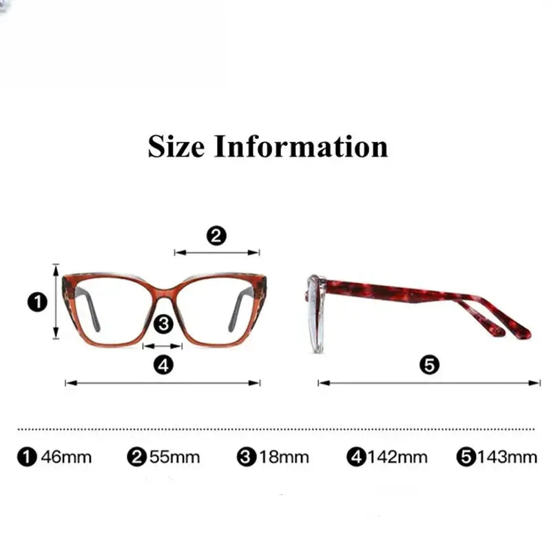 Women's Cat Eye Full Rim Titanium Prescription Glasses 87216 — view 2 | Rx Spectacle