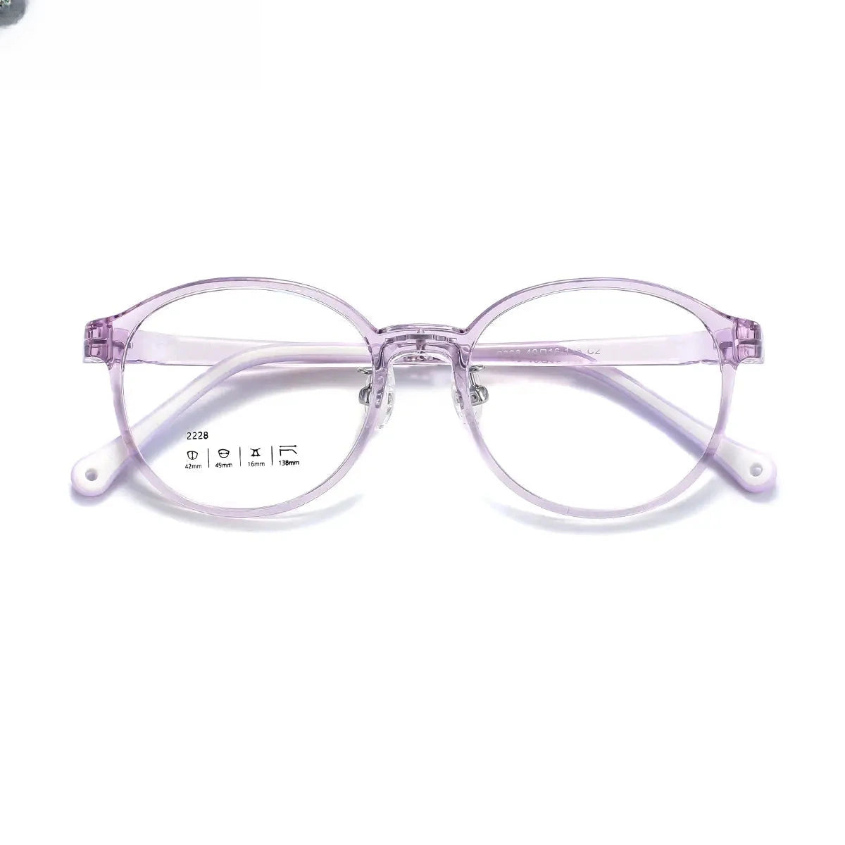 Unisex Oval Full Rim Titanium Prescription Glasses 2228 — view 5 | Rx Spectacle