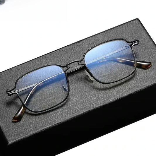 Men's Square Full Rim Titanium Prescription Glasses Rlt5898 — view 1 | Rx Spectacle