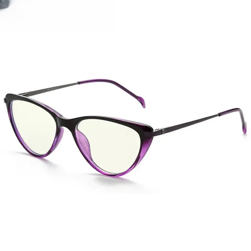 Women's Cat Eye Full Rim Titanium Prescription Glasses 72003 — view 3 | Rx Spectacle