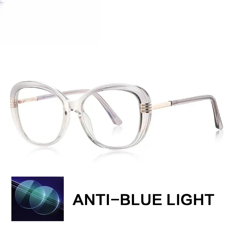 Women's Oval Full Rim Titanium Reading Glasses Gxyj2265 — view 7 | Rx Spectacle